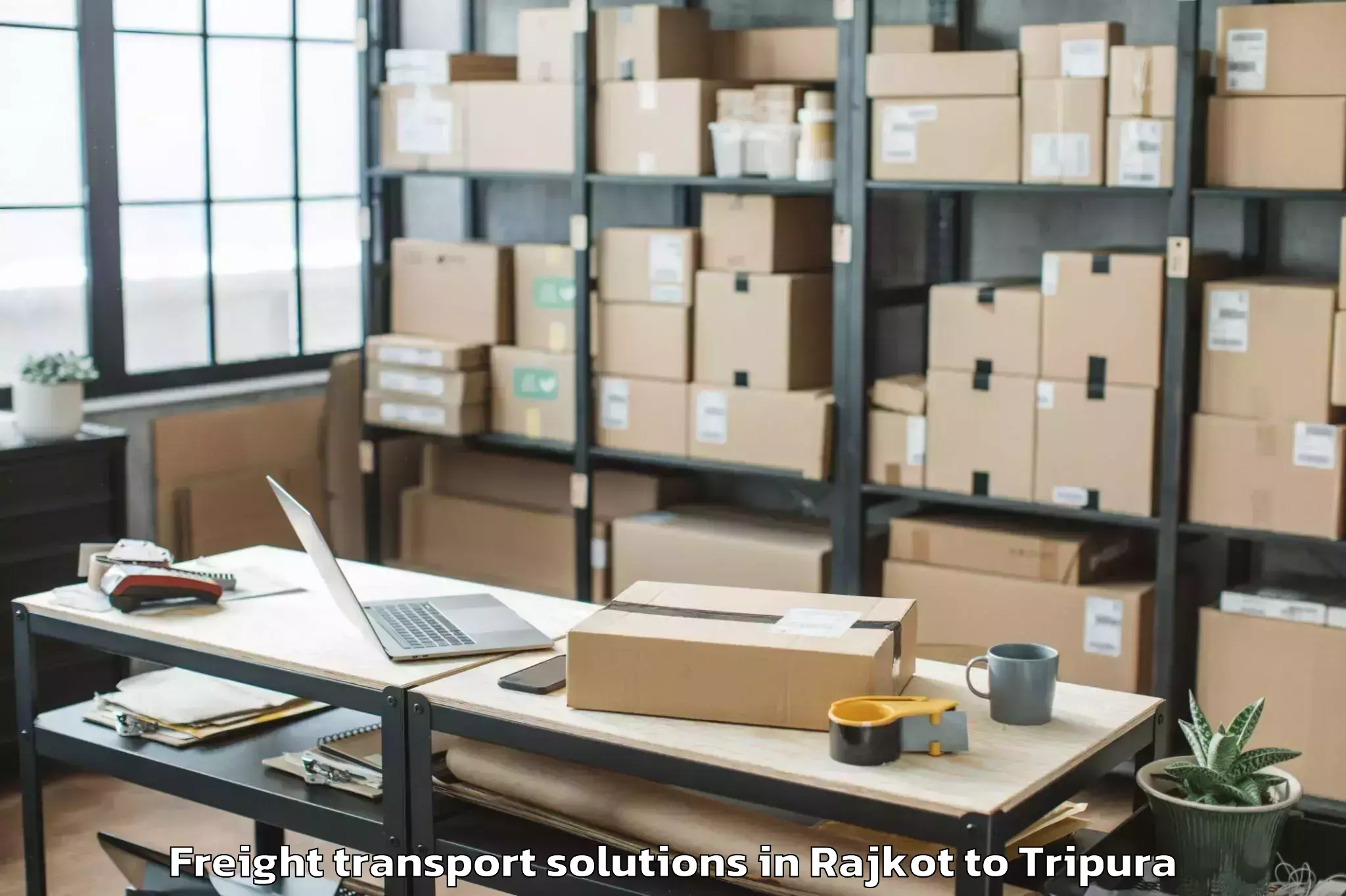 Discover Rajkot to Manughat Freight Transport Solutions